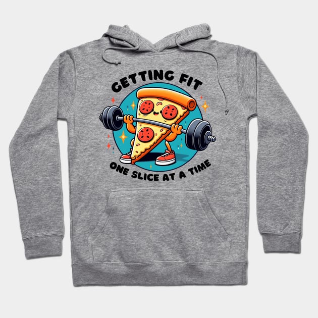 The fitness pizza Hoodie by zeevana